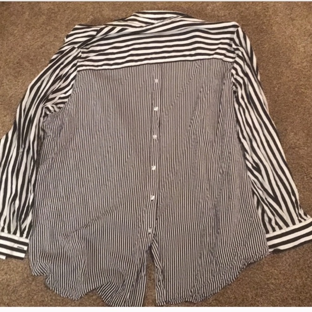 Black/white stripe  blouse